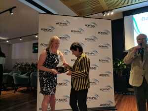 Barbara Ramjan receiving the Governor's Cup