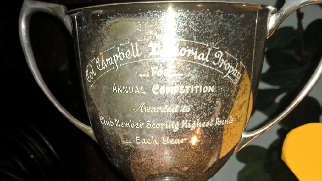 The Col Campbell Memorial Trophy for the Club Point Score, won by Kevin Wall